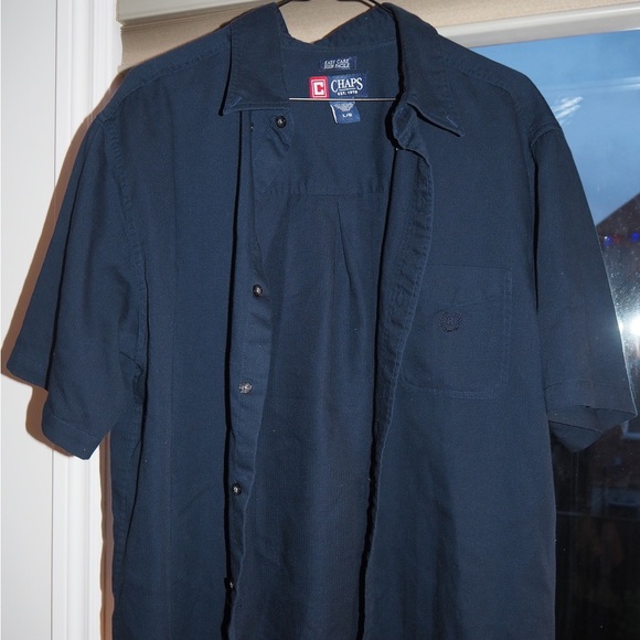 CHAMPS textured button-up Navy Blue Large - Picture 3 of 4